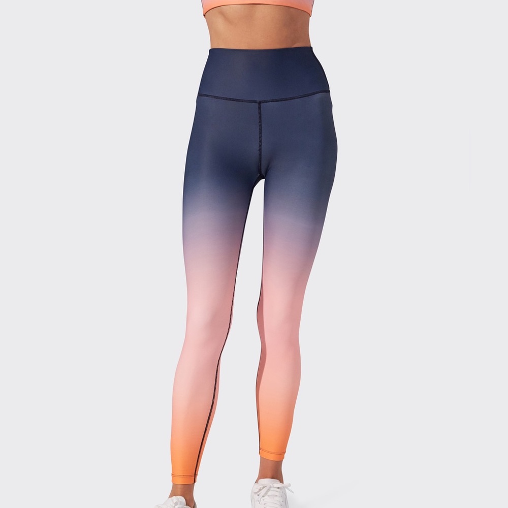 SPLITS59 Ava High Waist 7/8 Legging Indigo/Pink Ombre Small